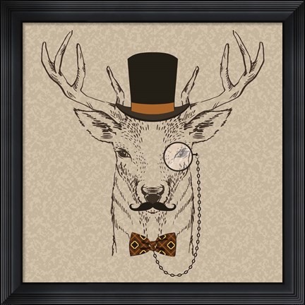 Framed Deer-man 2 Print