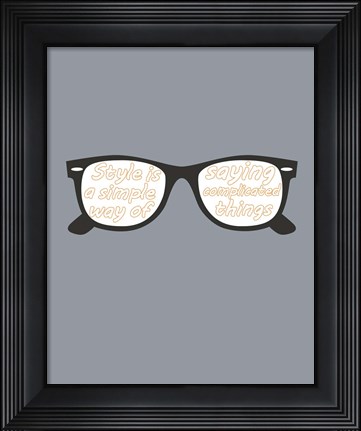 Framed Glasses Print