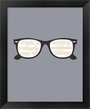 Framed Glasses Print