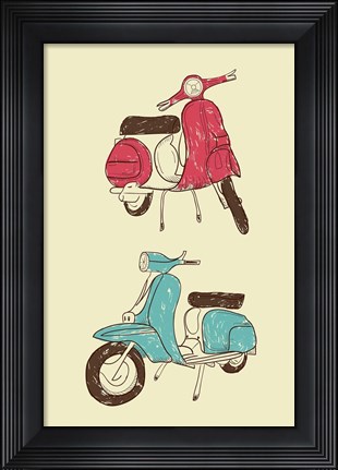 Framed Scooter II Print