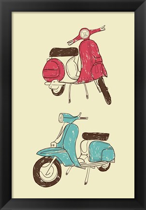 Framed Scooter II Print