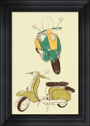 Framed Scooter III Print