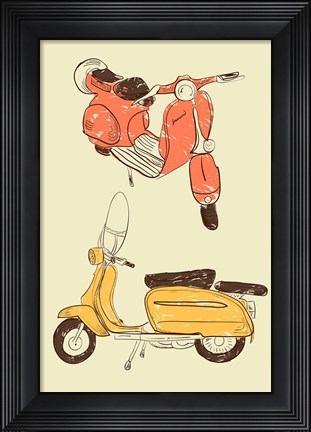 Framed Scooter IV Print