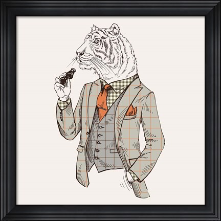 Framed Tiger-man Print