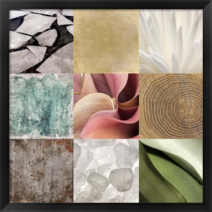 Framed Tiles Decor Ice White Print