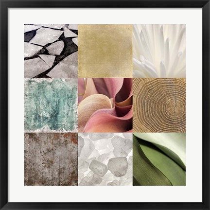 Framed Tiles Decor Ice White Print
