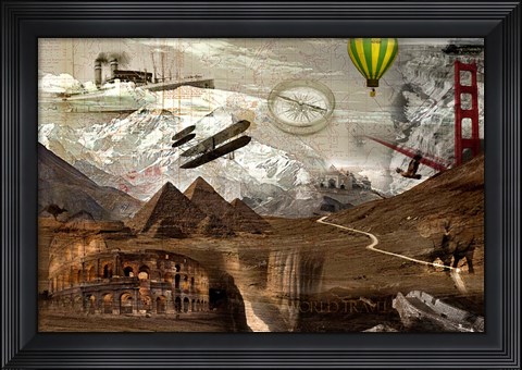 Framed World Travel Print