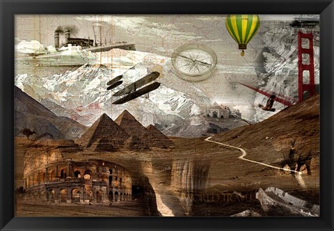 Framed World Travel Print