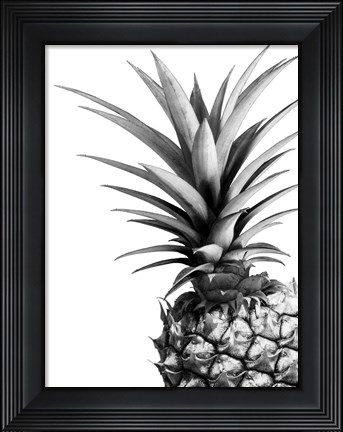 Framed Pineapple (BW) Print