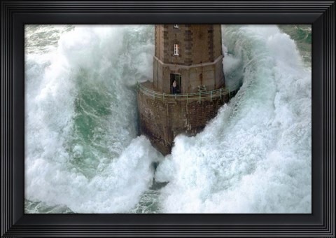 Framed Phares Dans La Tempte- La Jument Print