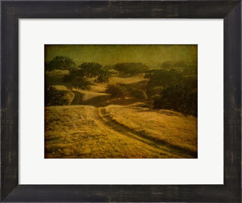 Framed Ranch Road and Oak Savannah Print