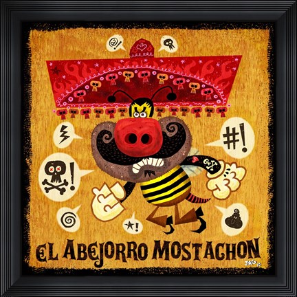 Framed Abejorro Mostachon Print