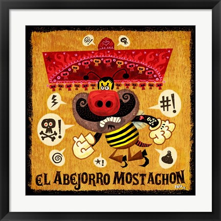 Framed Abejorro Mostachon Print