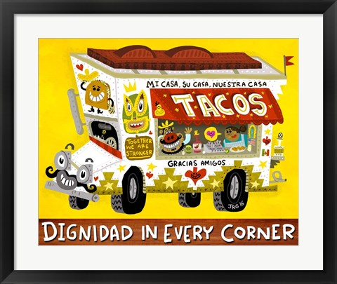 Framed Taco Truck Print