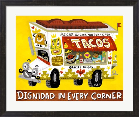 Framed Taco Truck Print