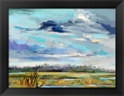 Framed Marsh Skies Print