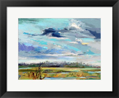 Framed Marsh Skies Print