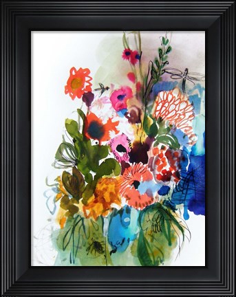 Framed Flowers and Insects One Print