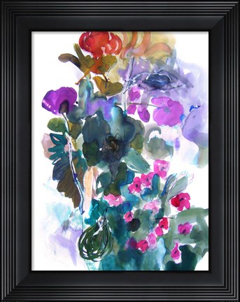 Framed Flowers and Insects Two Print