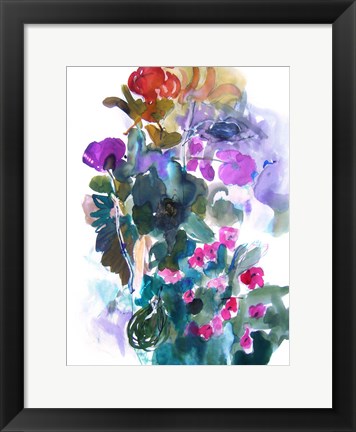 Framed Flowers and Insects Two Print
