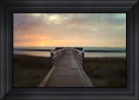 Framed Sunset Pier Print