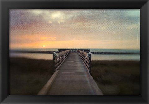 Framed Sunset Pier Print