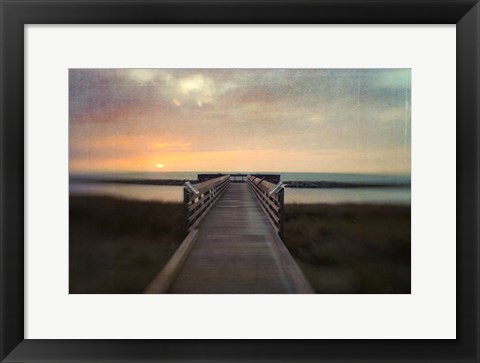 Framed Sunset Pier Print