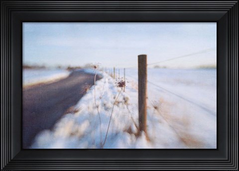Framed Walking on the Edge of Winter Print