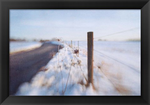 Framed Walking on the Edge of Winter Print