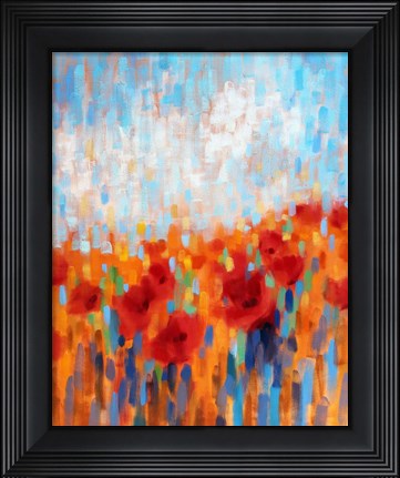 Framed Poppy Walk Print