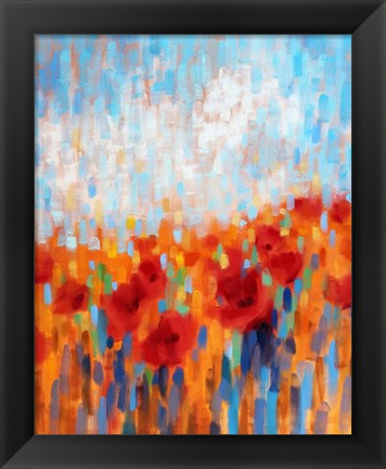 Framed Poppy Walk Print