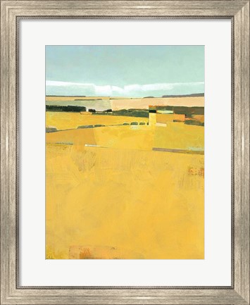 Framed Fence Lines and Fields Print