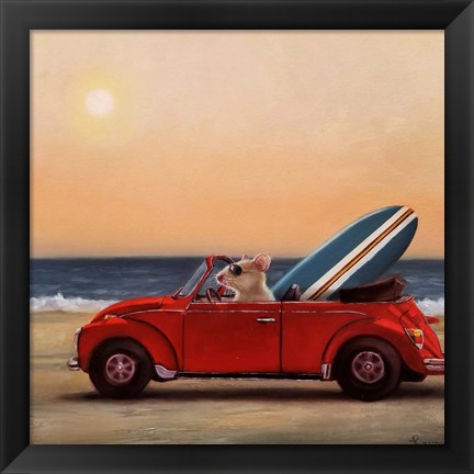 Framed Beach Bound Print