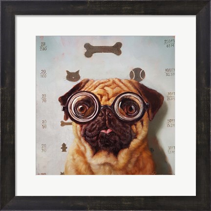 Framed Canine Eye Exam Print