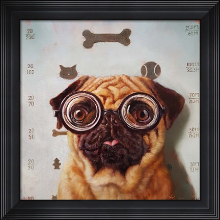 Framed Canine Eye Exam Print
