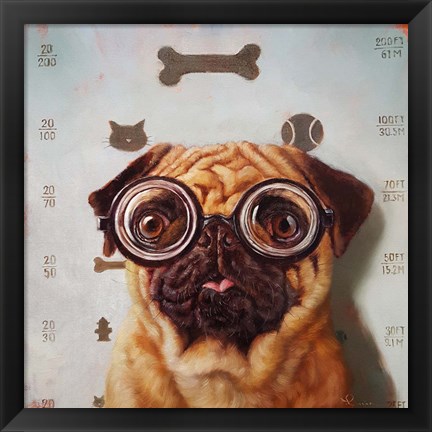 Framed Canine Eye Exam Print