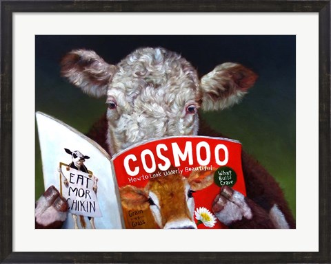 Framed Cow Tips Print