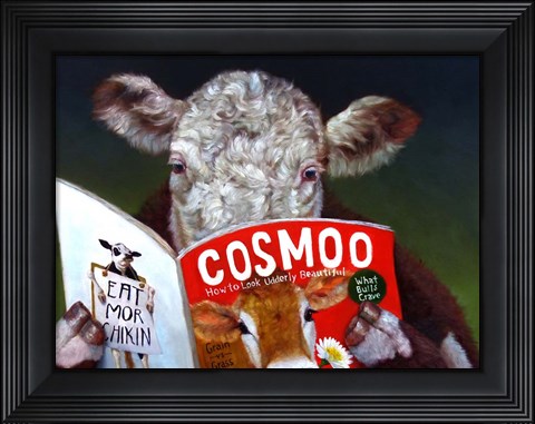 Framed Cow Tips Print