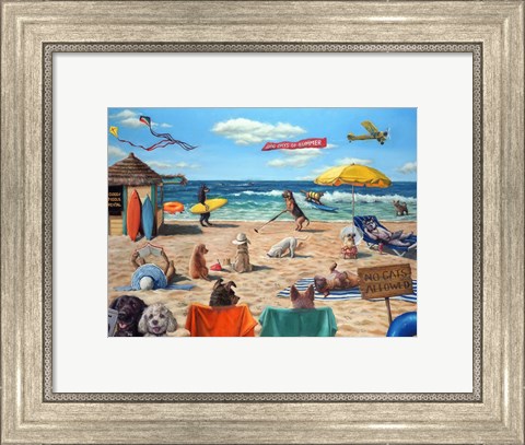 Framed Dog Beach Print