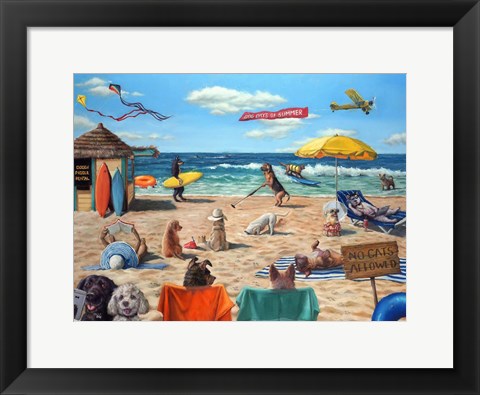 Framed Dog Beach Print