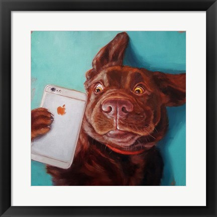 Framed Dog Selfie Print