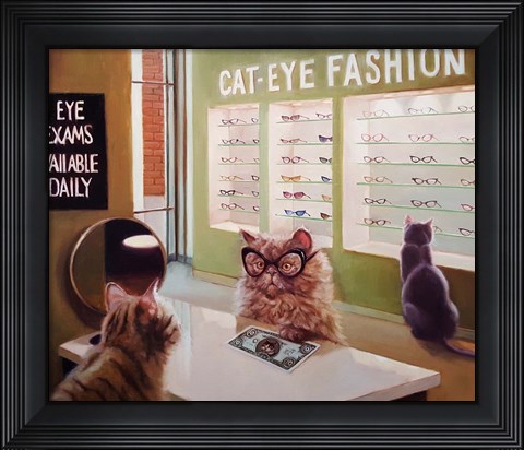 Framed Feline Optical Print