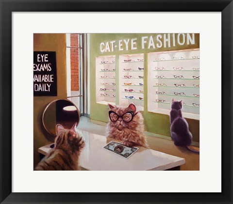 Framed Feline Optical Print