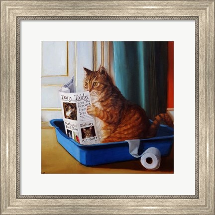 Framed Kitty Throne Print