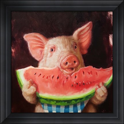 Framed Pig Out Print