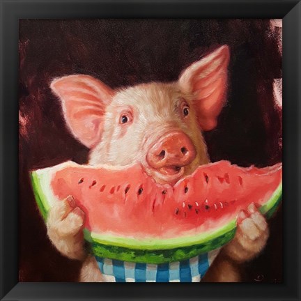 Framed Pig Out Print