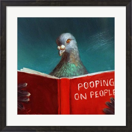 Framed Pooping on People Print