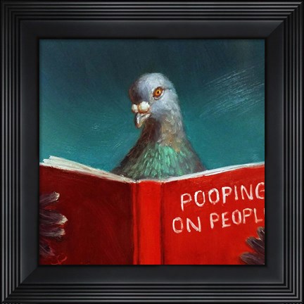 Framed Pooping on People Print