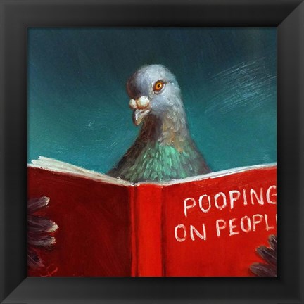 Framed Pooping on People Print