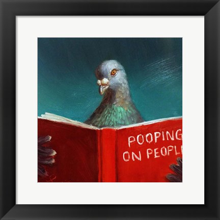 Framed Pooping on People Print